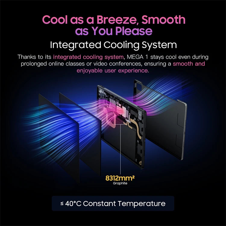 New Blackview MEGA 1 Tablet 11.5 Inch 2.4K 120Hz Display 8800mAh 13MP Camera Unisoc Octa Core Android 13 8+256/12+256GB USB-C