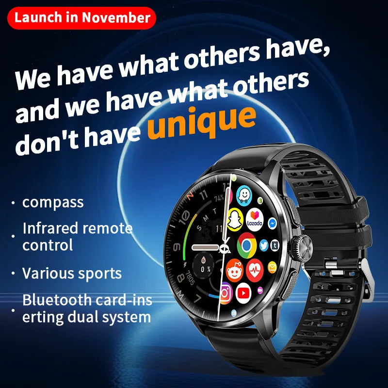 Popular Fashion Smart Watch Android 0S 4G 5G Global Net HD AMOLED Screen Download APP Health Sport Fast Charging
