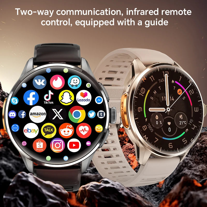 Popular Fashion Smart Watch Android 0S 4G 5G Global Net HD AMOLED Screen Download APP Health Sport Fast Charging