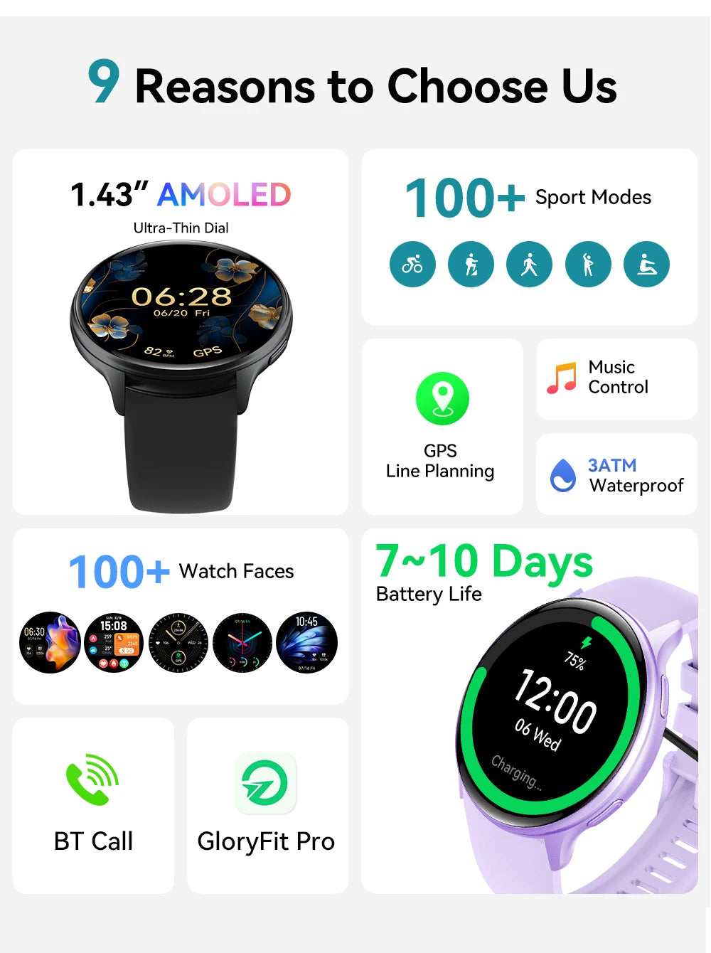 VALDUS ODM/OEM 2025 Smart Watches 3ATM Waterproof 1.43 Inch Amoled Screen Men'S Gps Outdoor VG53 PRO Smart Watch for Ladies