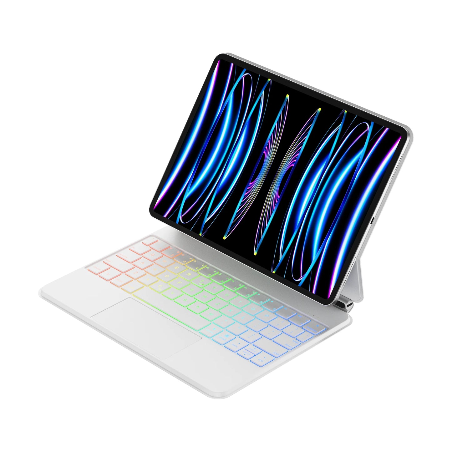 Smart Tablet Wireless KeyboardWireless Rechargeable Case for Ipad Pro 11/12.9 Inch with Trackpad  Backlit 2018-2022 Pro M4 M3 M2