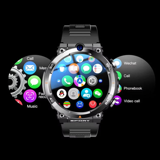 Dual Cameras 1.39 Inches IP67 Waterproof Fitness Smart Watch Phone Watch with 4g Sim Card