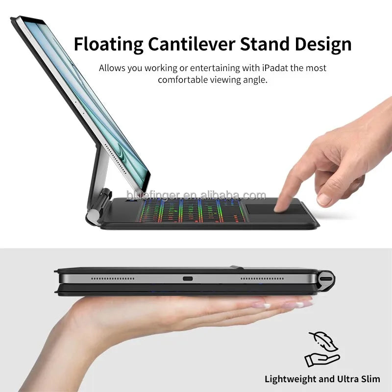 Wireless Tablet Keyboardwireless Rechargeable case for iPad Pro 11 Inch1 Air 6 5 4 10.9 for iPad Air 11-inch M2 and M3