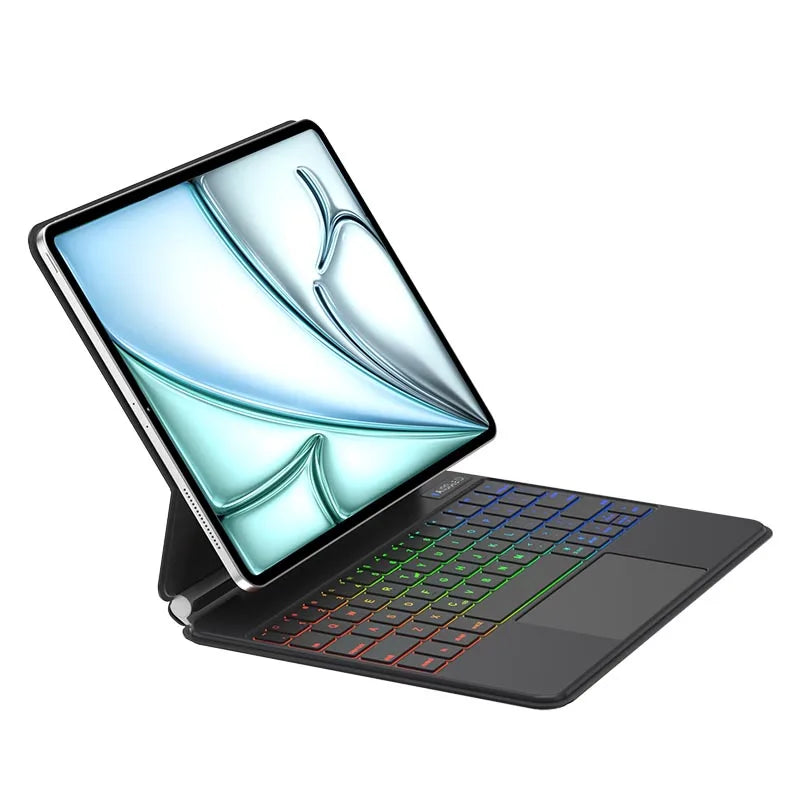 Smart Tablet Wireless KeyboardWireless Rechargeable Case for Ipad Pro 11/12.9 Inch with Trackpad  Backlit 2018-2022 Pro M4 M3 M2