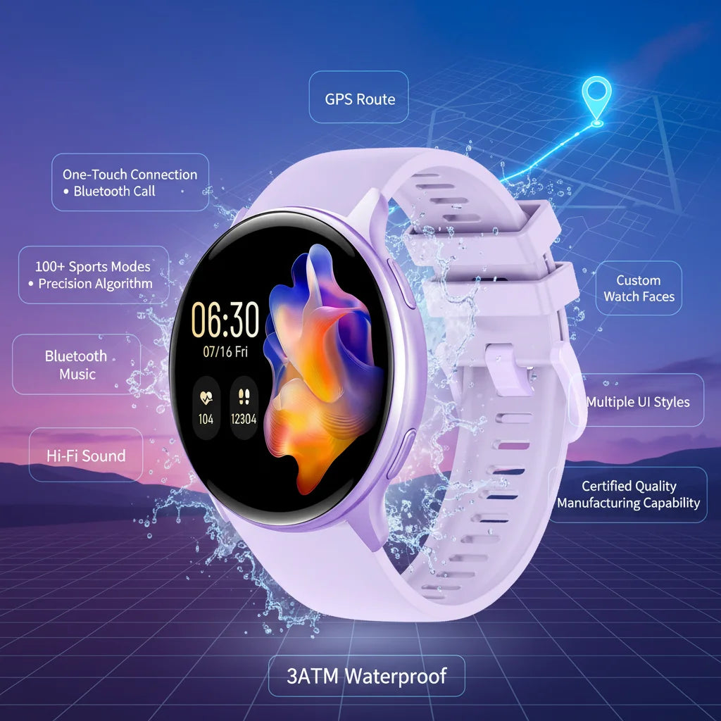 VALDUS ODM/OEM 2026 Health Monitoring Smart Watches 3ATM Waterproof Amoled Screen Gps Outdoor VG53 PRO Smart Watch for Ladies